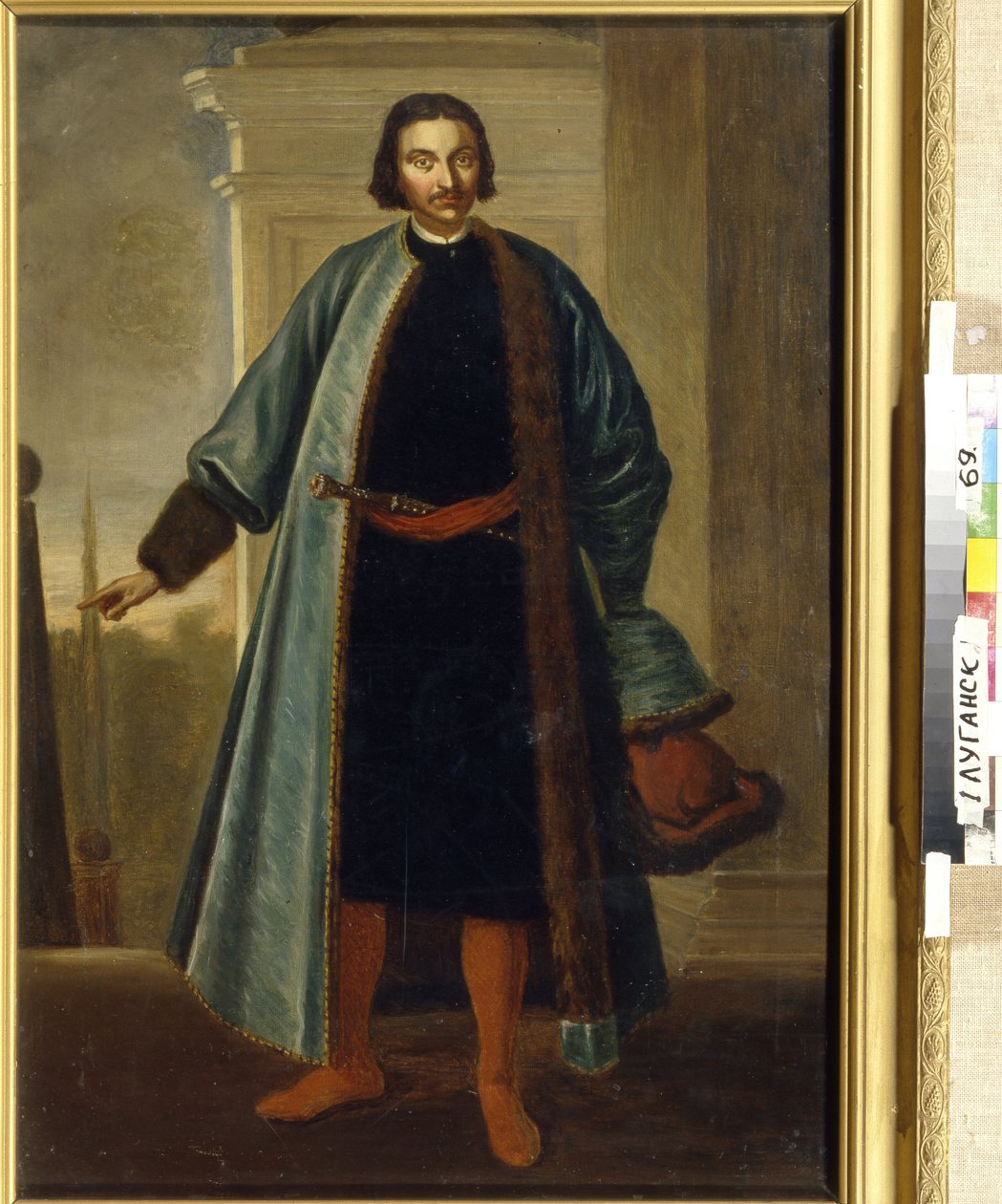 Porträtt av prins Anikita Ivanovich Repnin (1668-1726). (Porträtt av Prinsen A. I. Repnin). Rysk soldat och politiker, som utmärkte sig under det stora norra kriget (1700-1721), tjänstgjorde sedan som guvernör i Livland och nära och ivrig av School Russian