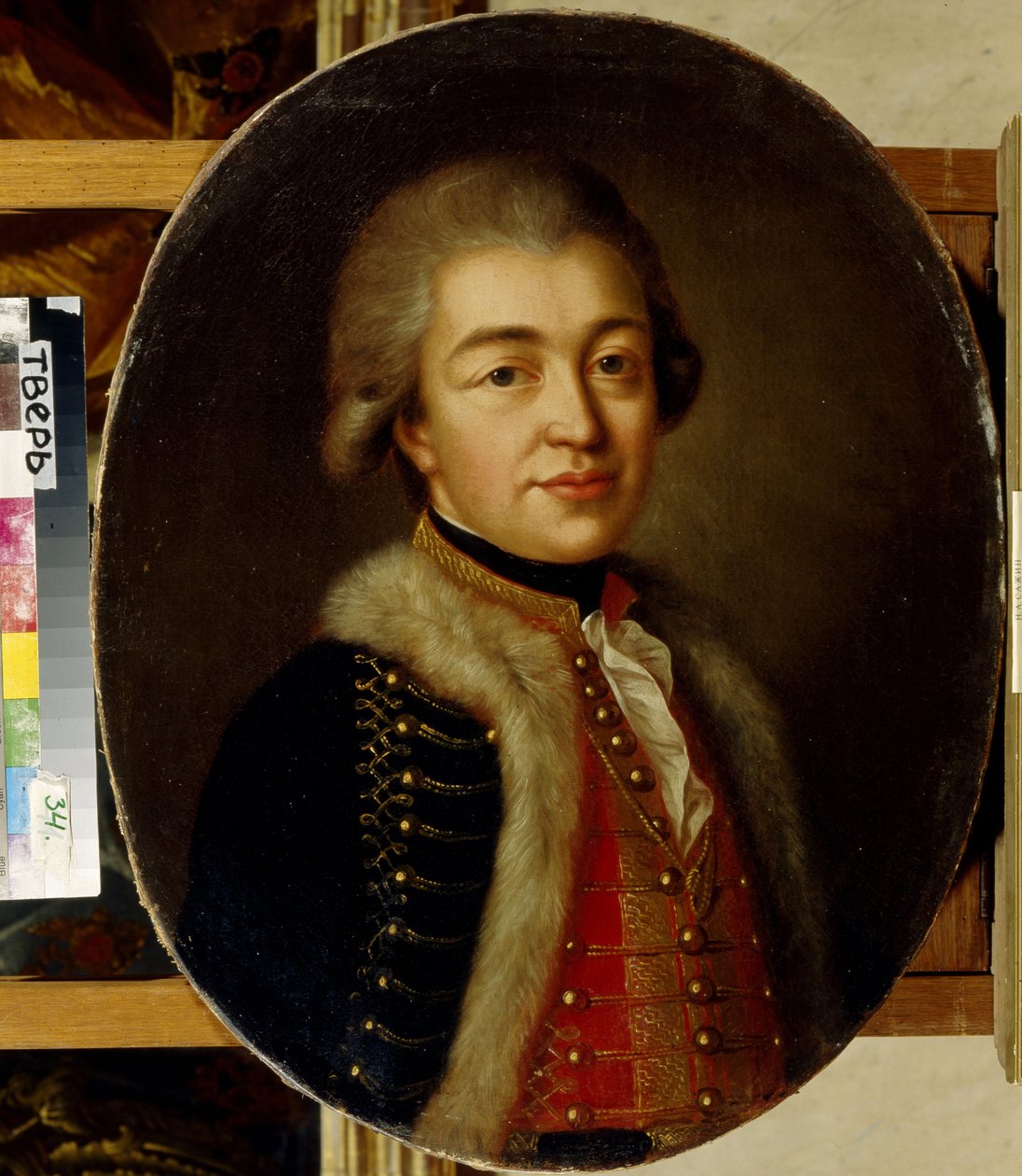 Porträtt av prins Stepan Borisovich Kurakin (1754-1805). (Porträtt av Prins Stepan B. Kurakin). Anonym målning, olja på duk, 1700-talets andra hälft. rysk konst av School Russian