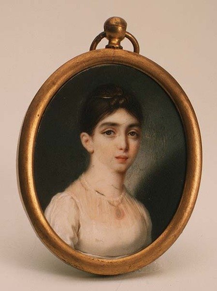 Porträtt av Darya Mikhailovna Opochinina (1788-1854) av School Russian