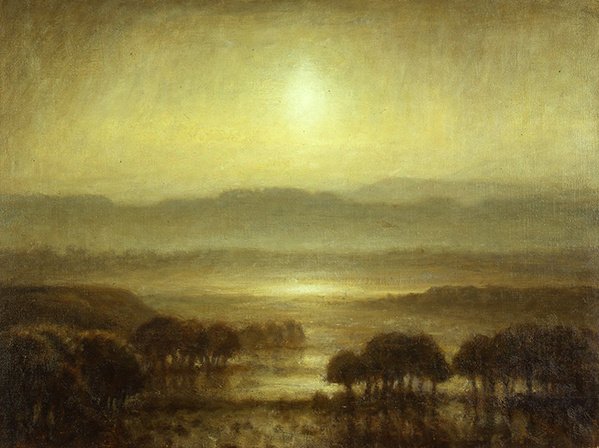 Sunrise (olja på duk) av School Scottish