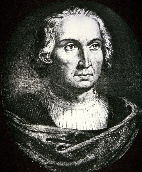 Christopher Columbus (litho) av School Spanish