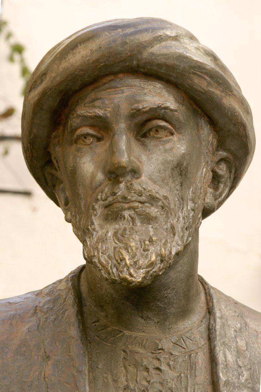 Chef för Moses Maimonides (1135-1204) (brons) (detalj av 237390) av School Spanish