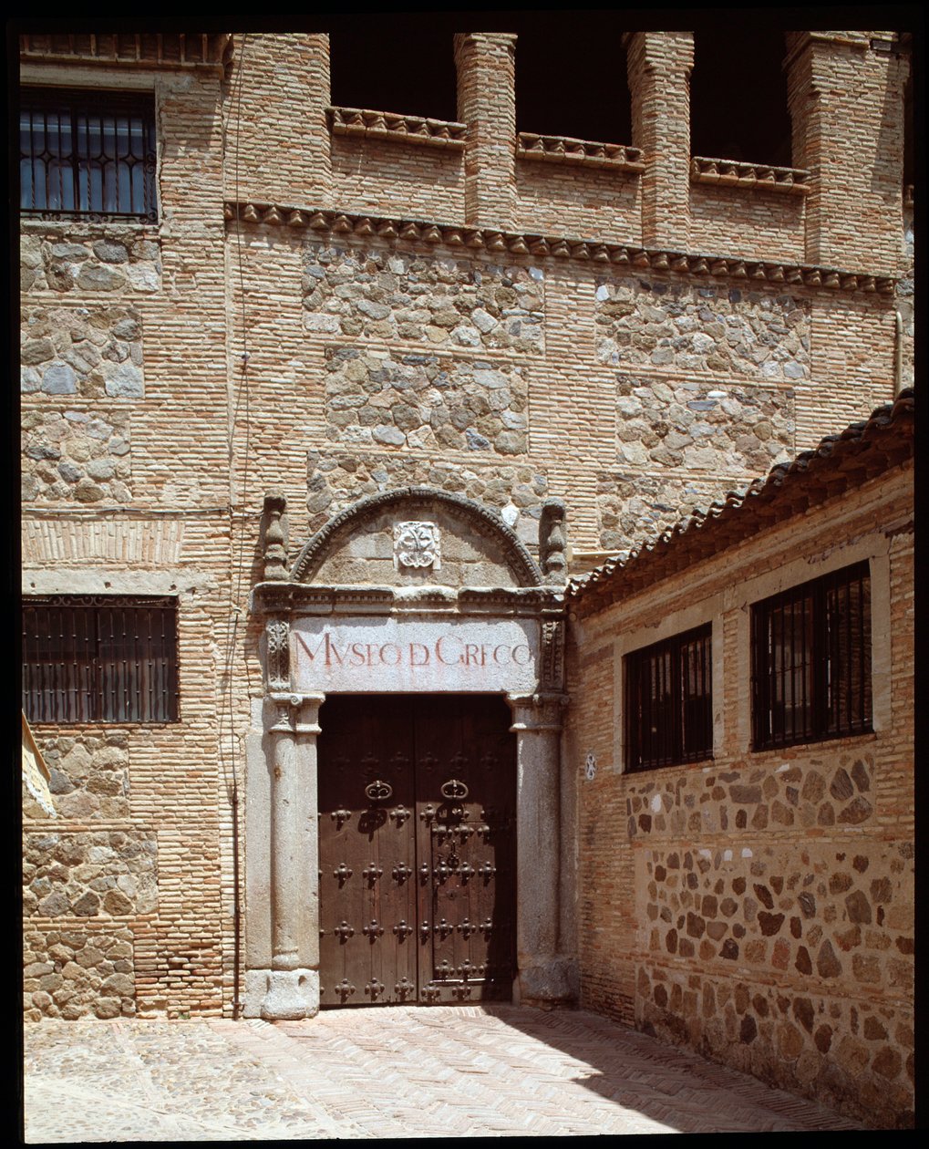 Utsikt över museets hus av målaren Domenikos Theotokopoulos gjorde El Greco av School Spanish
