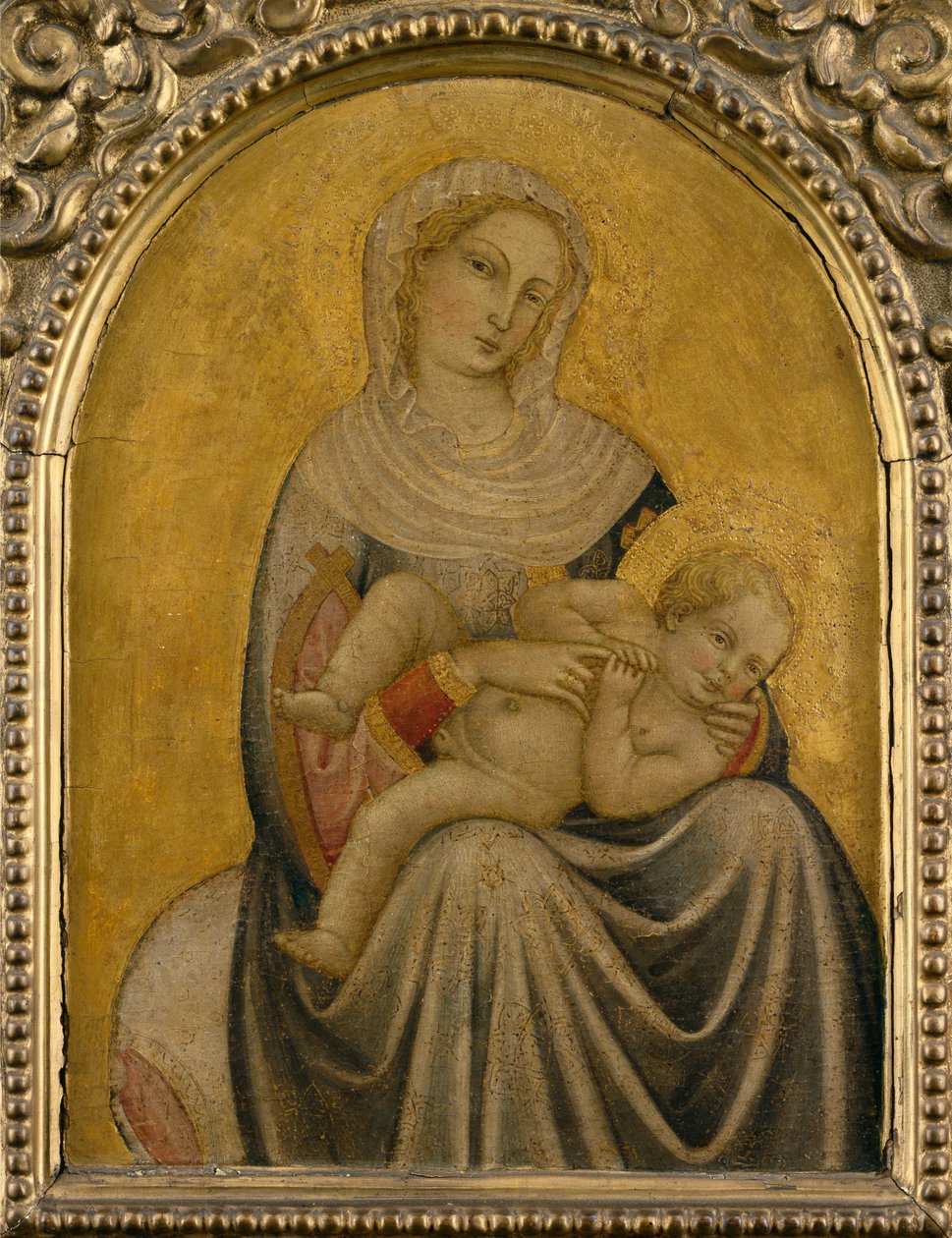 Jungfru och barn, ca 1420 (tempera på panel) av School Tuscan