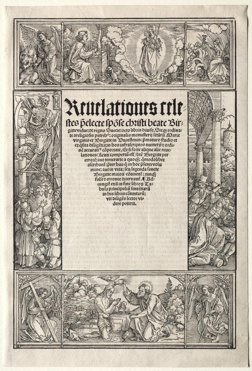 Gräns - med Kristi dop av School of Albrecht Dürer