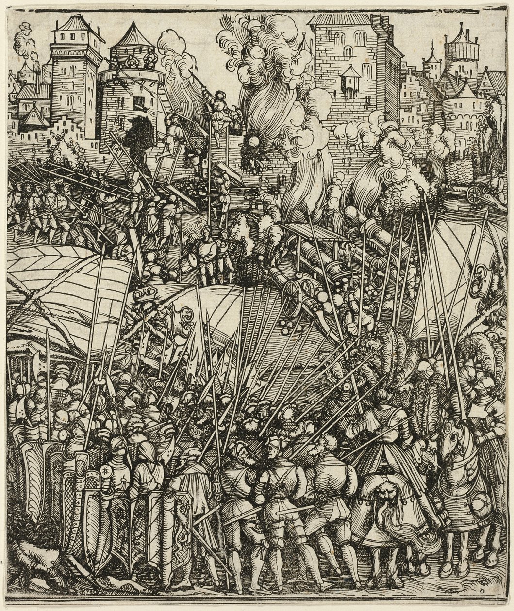 Utvisningen av ungrarna från Nedre Österrike, från Maximilian I:s triumfbåge av School of Albrecht Dürer