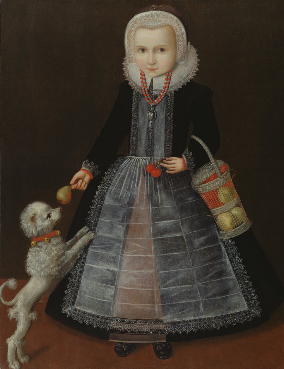 Porträtt av en flicka, ca 1610 av School of Friesland