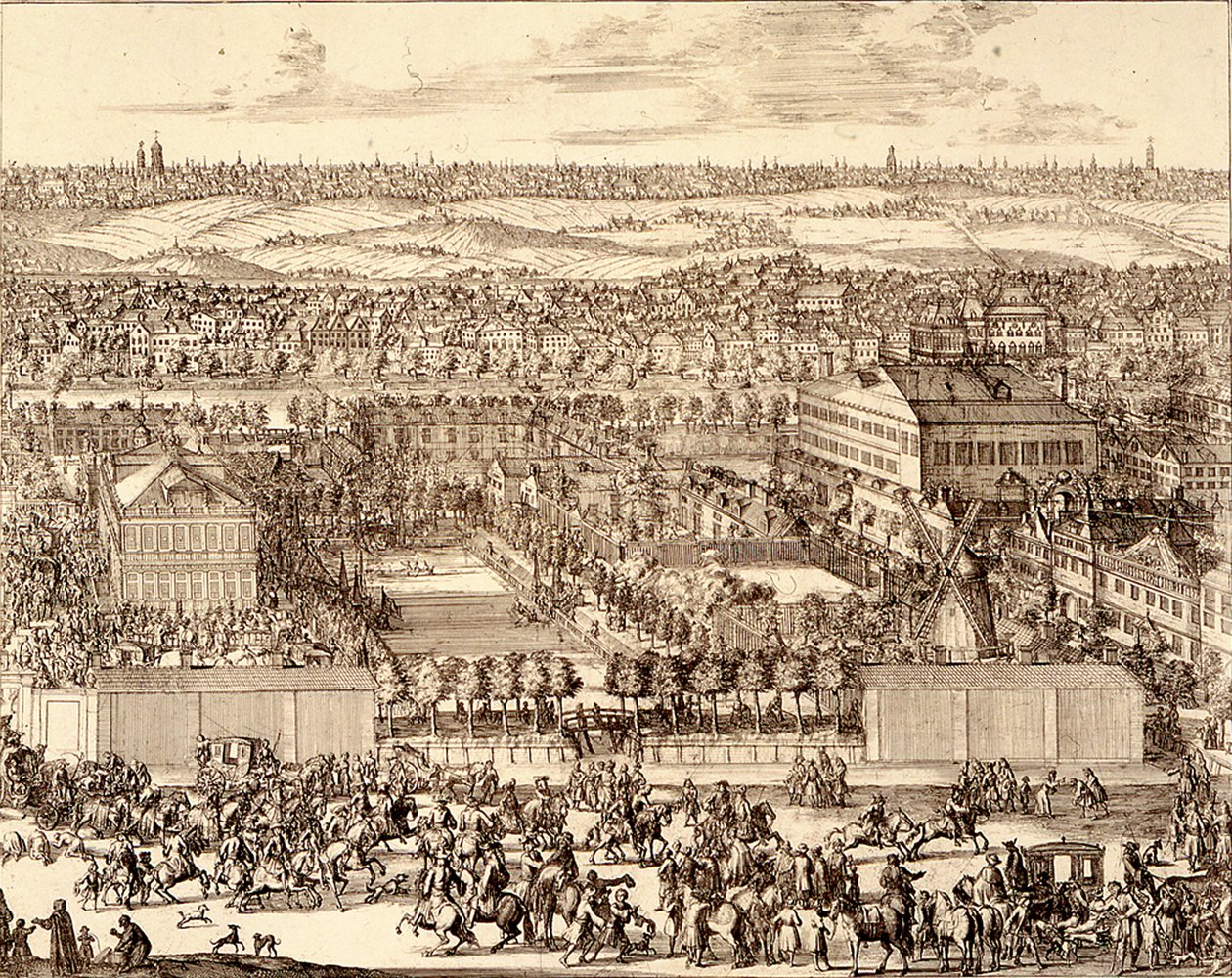 Tyska kvarteret Nemetskaya sloboda i Moskvas högra del, 1705 av Schoonebeek