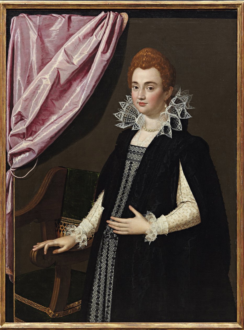 ""Porträtt av Marie de Medici (1575-1642)"" Peinture de Scipione Pulzone (1550-1598) - 1594 - Olja på duk - Dim 132,1x96,5 cm Privat samling av Scipione Pulzone