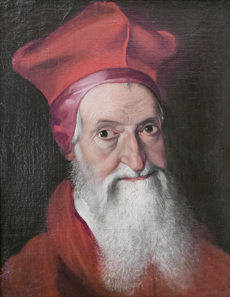 Porträtt av kardinal Domenico Morone av Scipione (1550 98) Pulzone