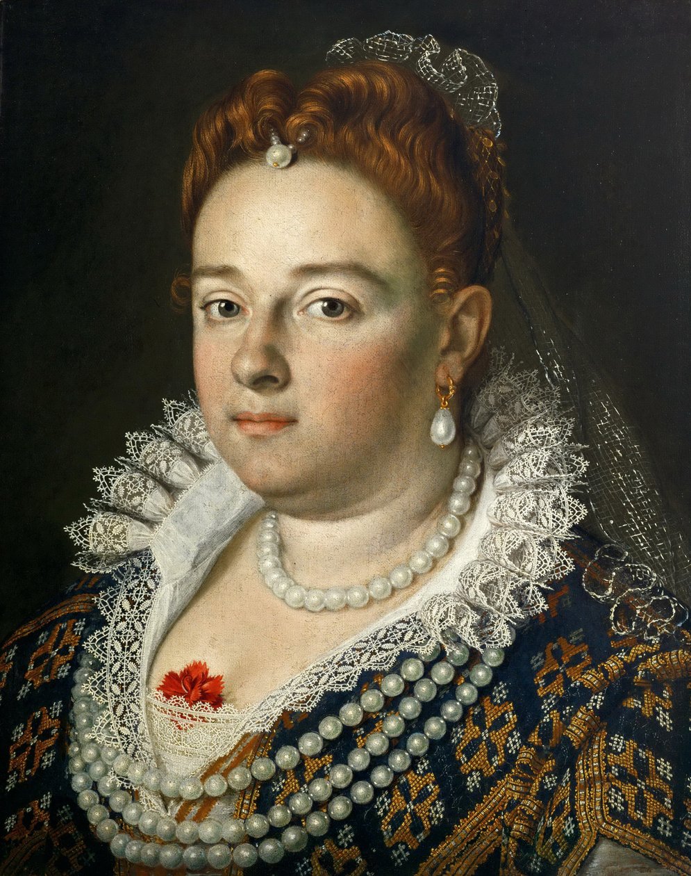 Porträtt av Bianca Cappello 1548-1587, storhertiginna av Toscana, 1585-1586 av Scipione Pulzone
