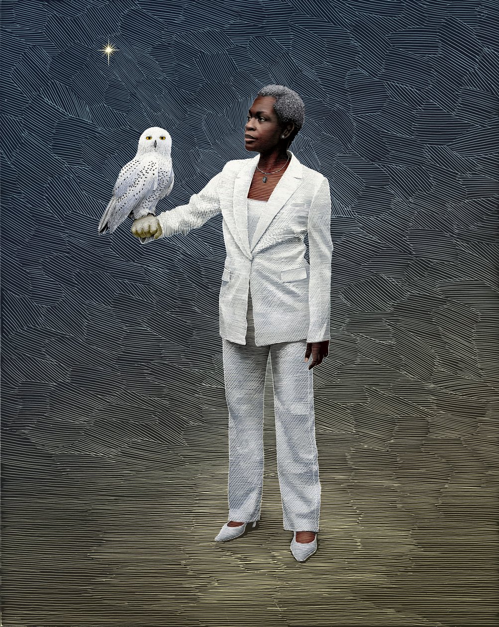 Balthazar, 2021 (scratchboard, färglagd digitalt) av Scott McKowen