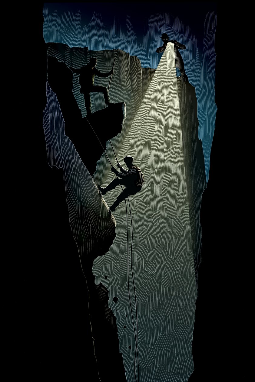Journey to the Centre of the Earth, 2007 (skrapkartong, färglagd digitalt) av Scott McKowen