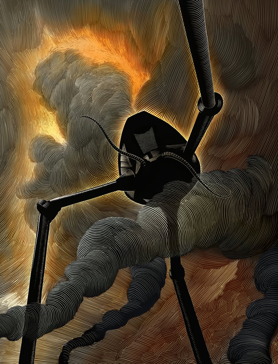 The War of the Worlds, 2014 (skrapkartong, färglagd digitalt) av Scott McKowen