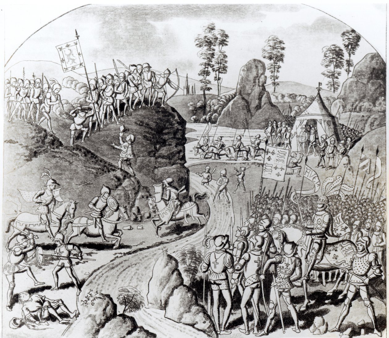 Kung Edward I:s (1239-1307) första expedition mot skottarna av Scottish School