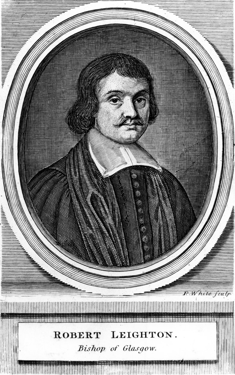 Robert Leighton, ärkebiskop av Glasgow, tryck gjord av Robert White, c.1670-99 av Scottish School