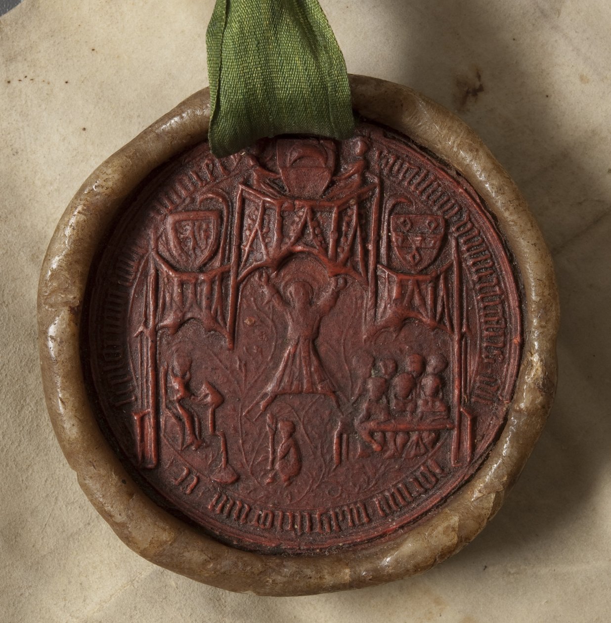 Diplom utfärdat av universitetet till Thomas James, 1626 (bläck på veläng med vaxsigill) av Scottish School