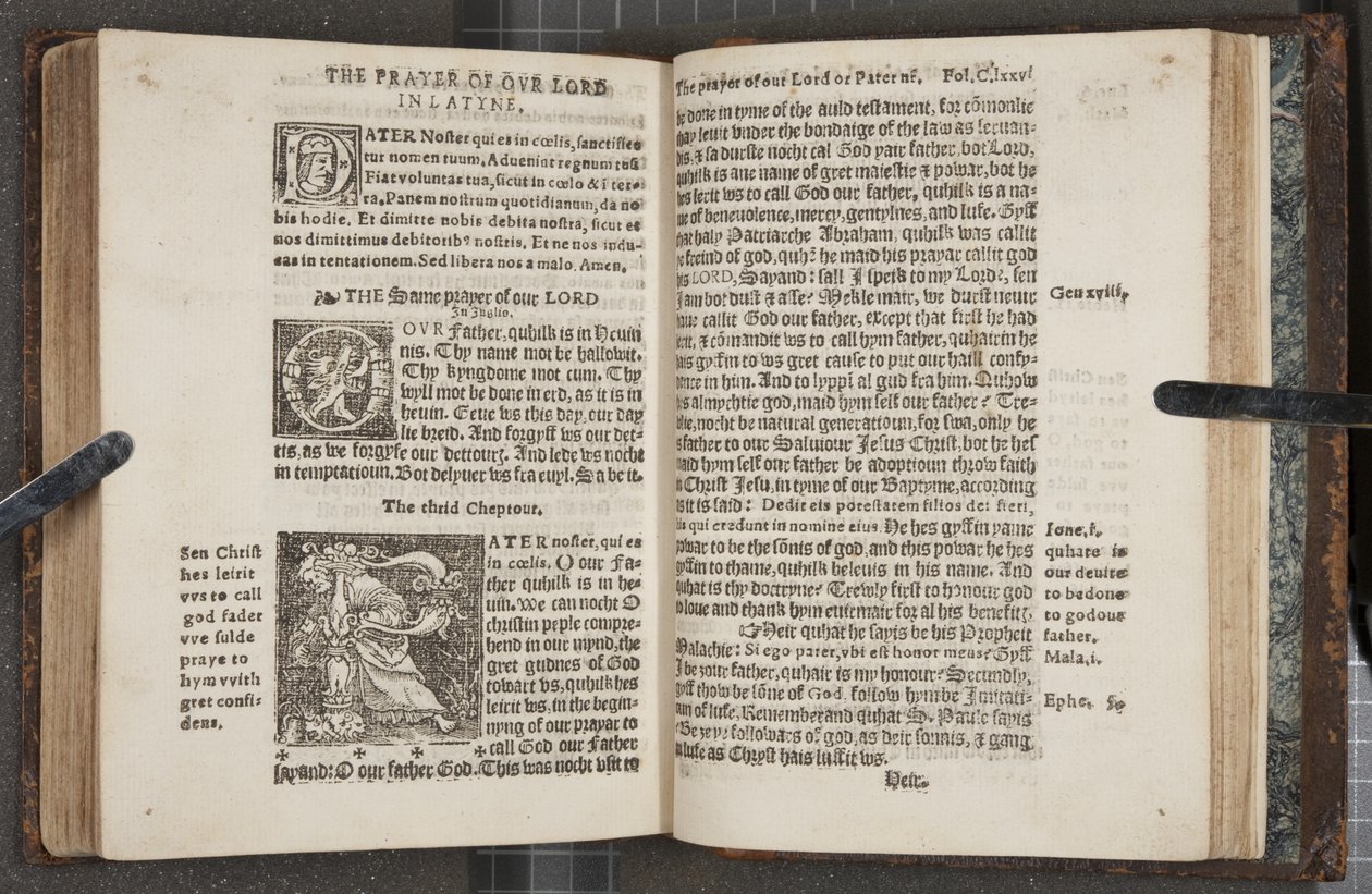 Fol 275 verso 276 recto, från The Catechisme, 1552 av Scottish School