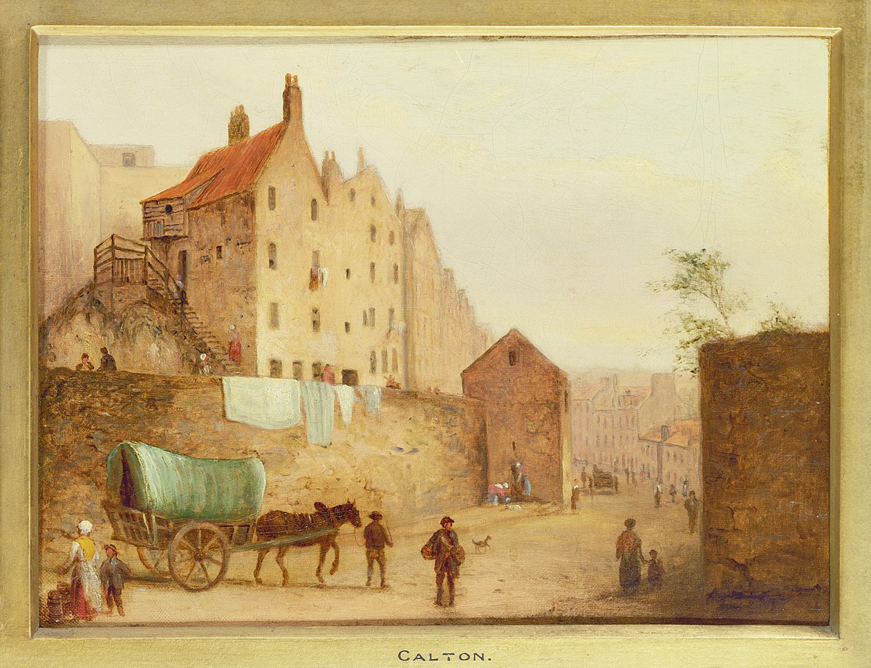 Calton, detalj från Edinburgh: Nine Views of the Old Town av Scottish School