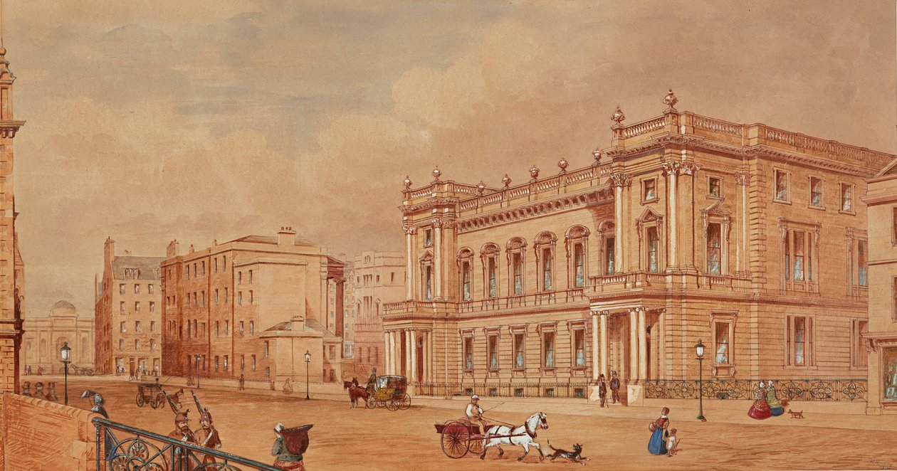 Prospect of Edinburgh (penna, penna och bläck och akvarell) av Scottish School