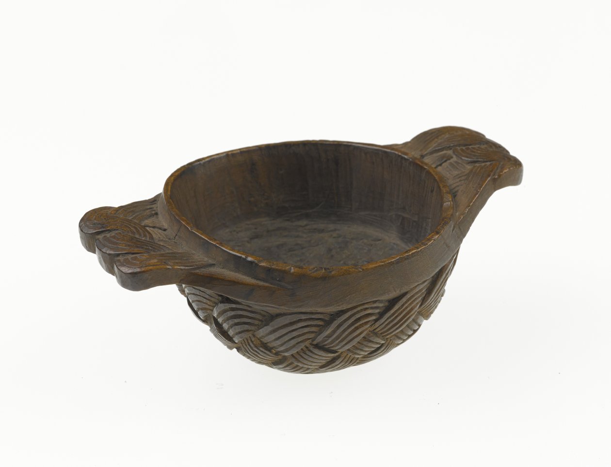 Quaich, höglandsskål eller dryckeskärl av trä med två luggar, ca 1700 (trä) av Scottish School