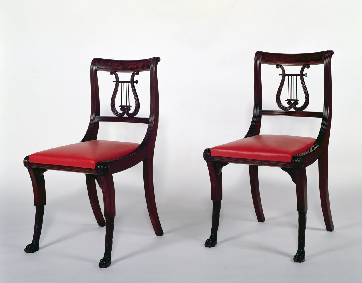 Sidostolar från Duncan Phyfe Workshop, 1810-20 (mahogny) av Scottish School