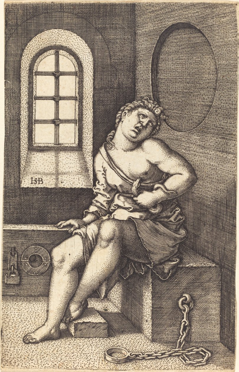 Cleopatra sitter av Sebald Beham