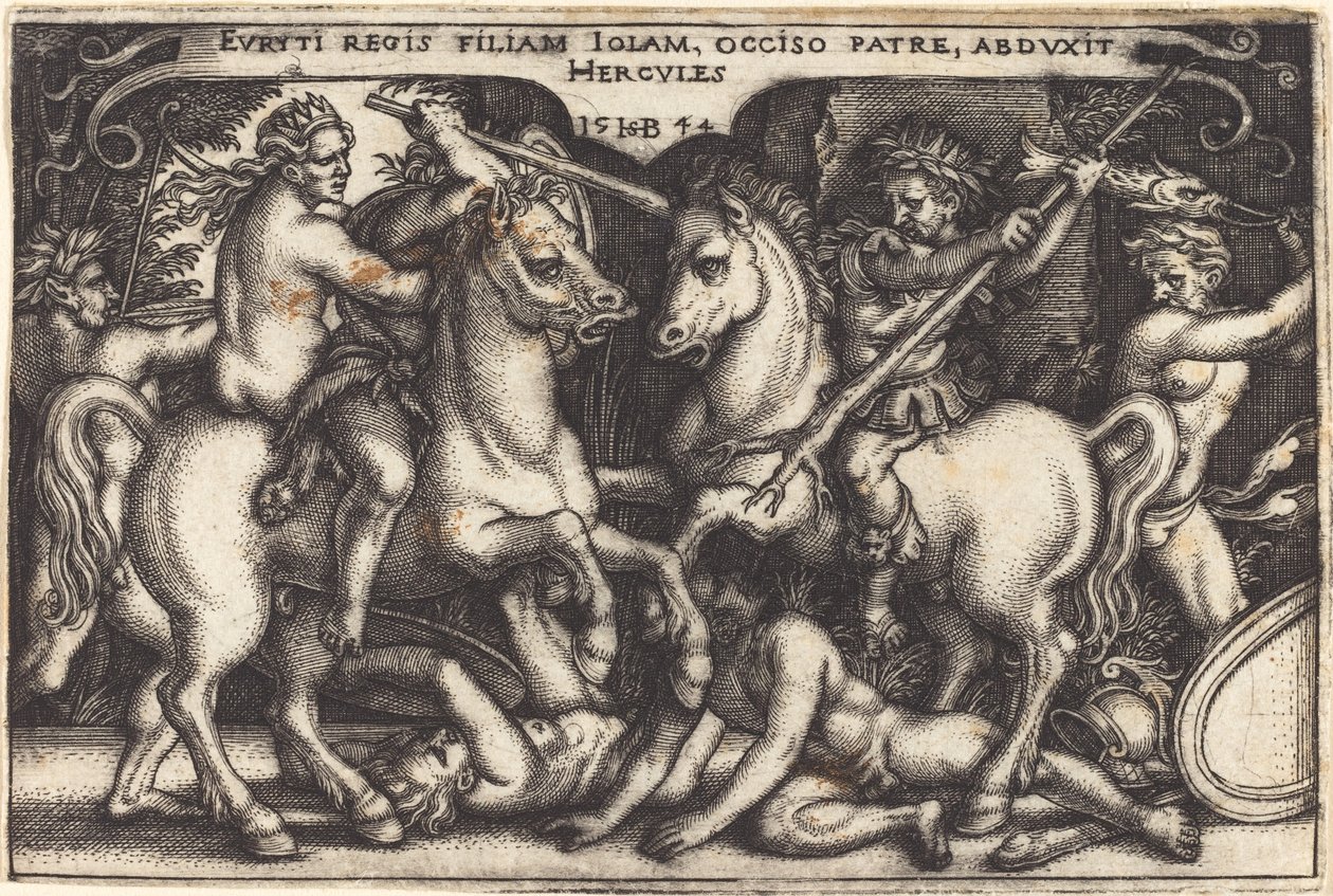 Hercules och Iole av Sebald Beham