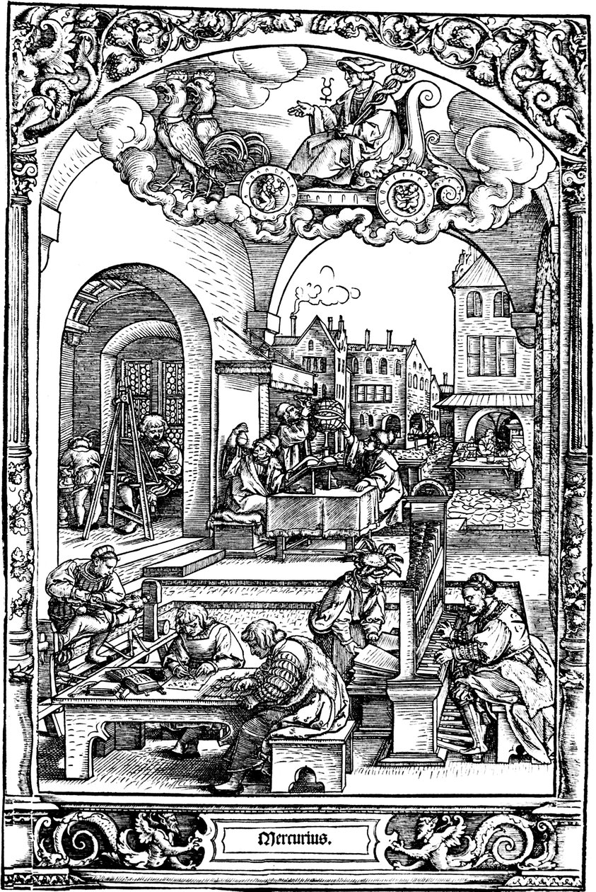 Merkurius, 1531 av Sebald Beham