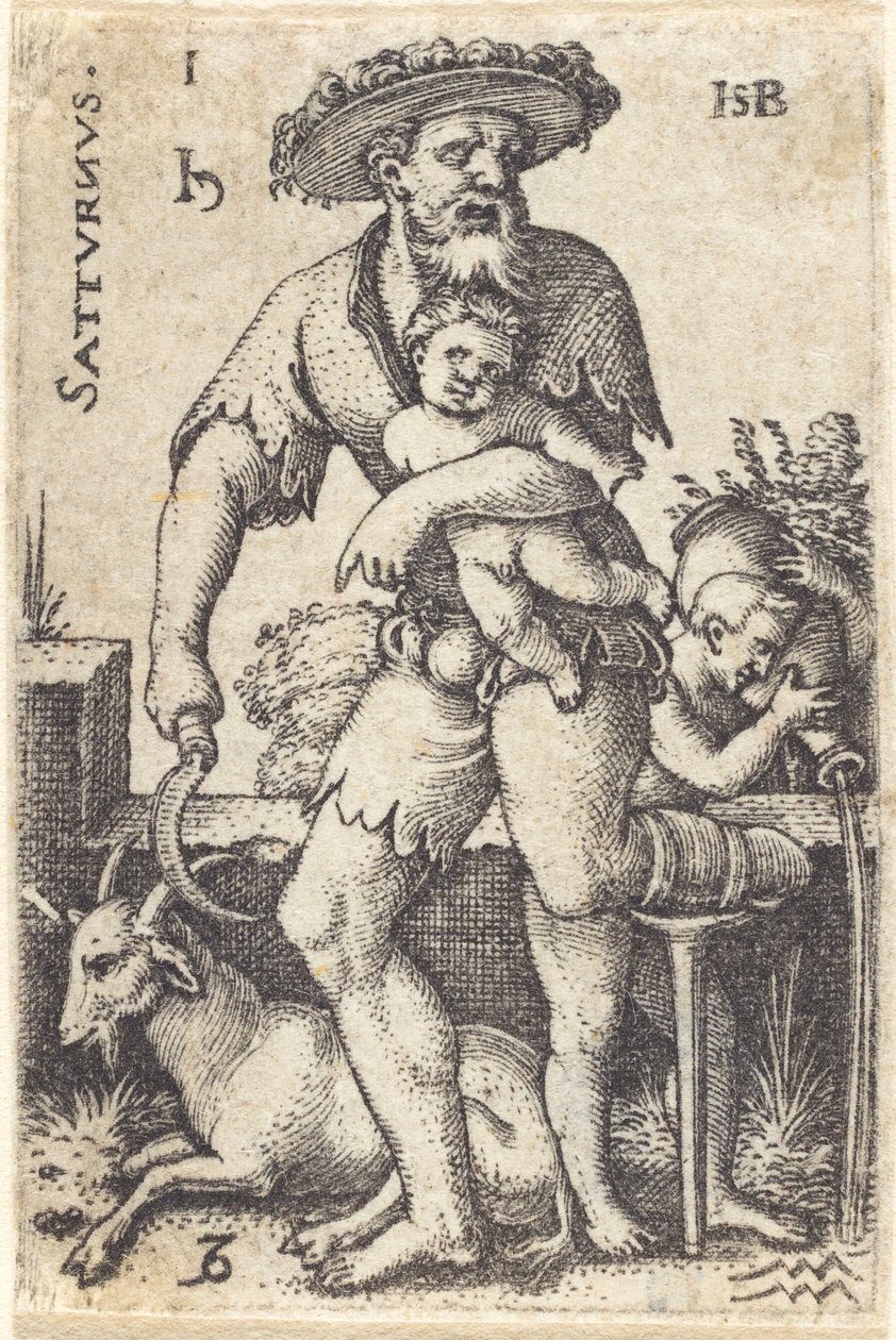 Saturnus av Sebald Beham