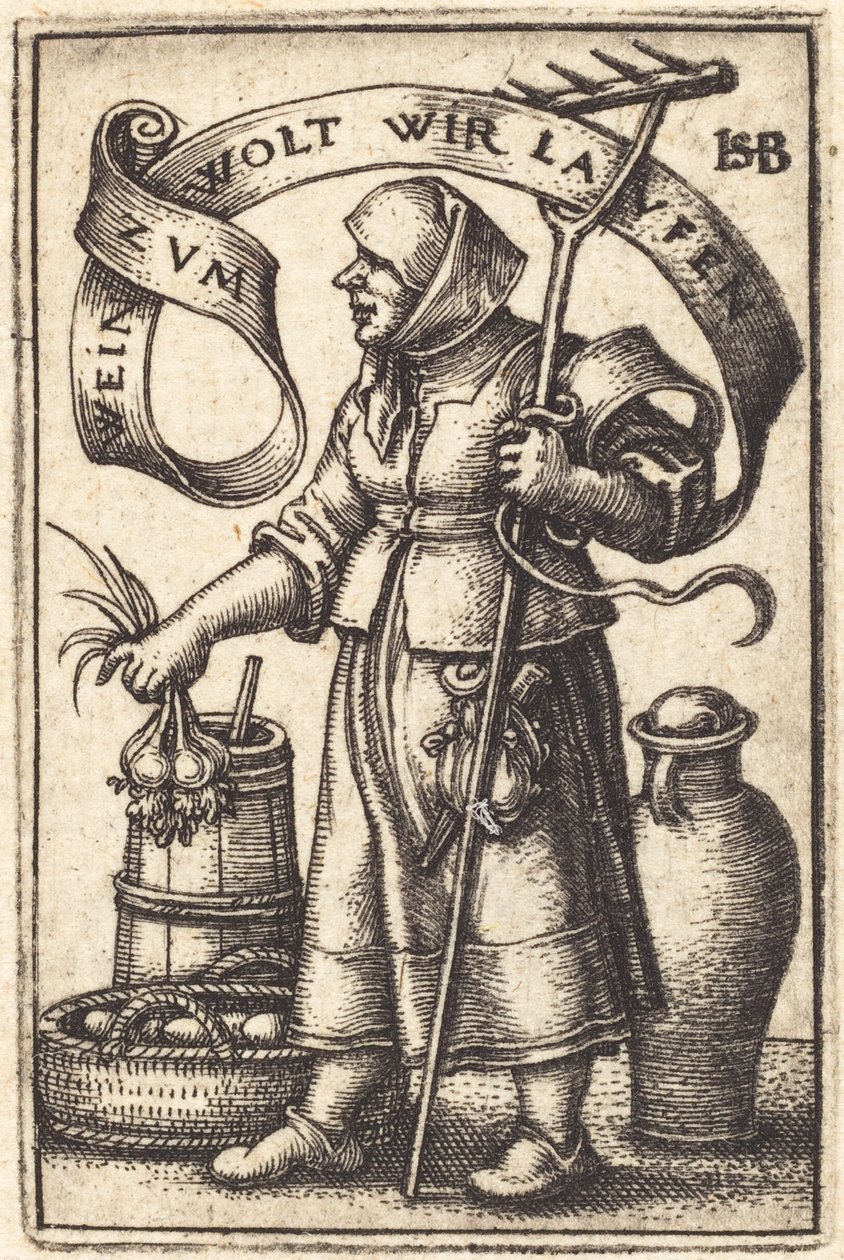 Marknadskvinnan [höger] av Sebald Beham