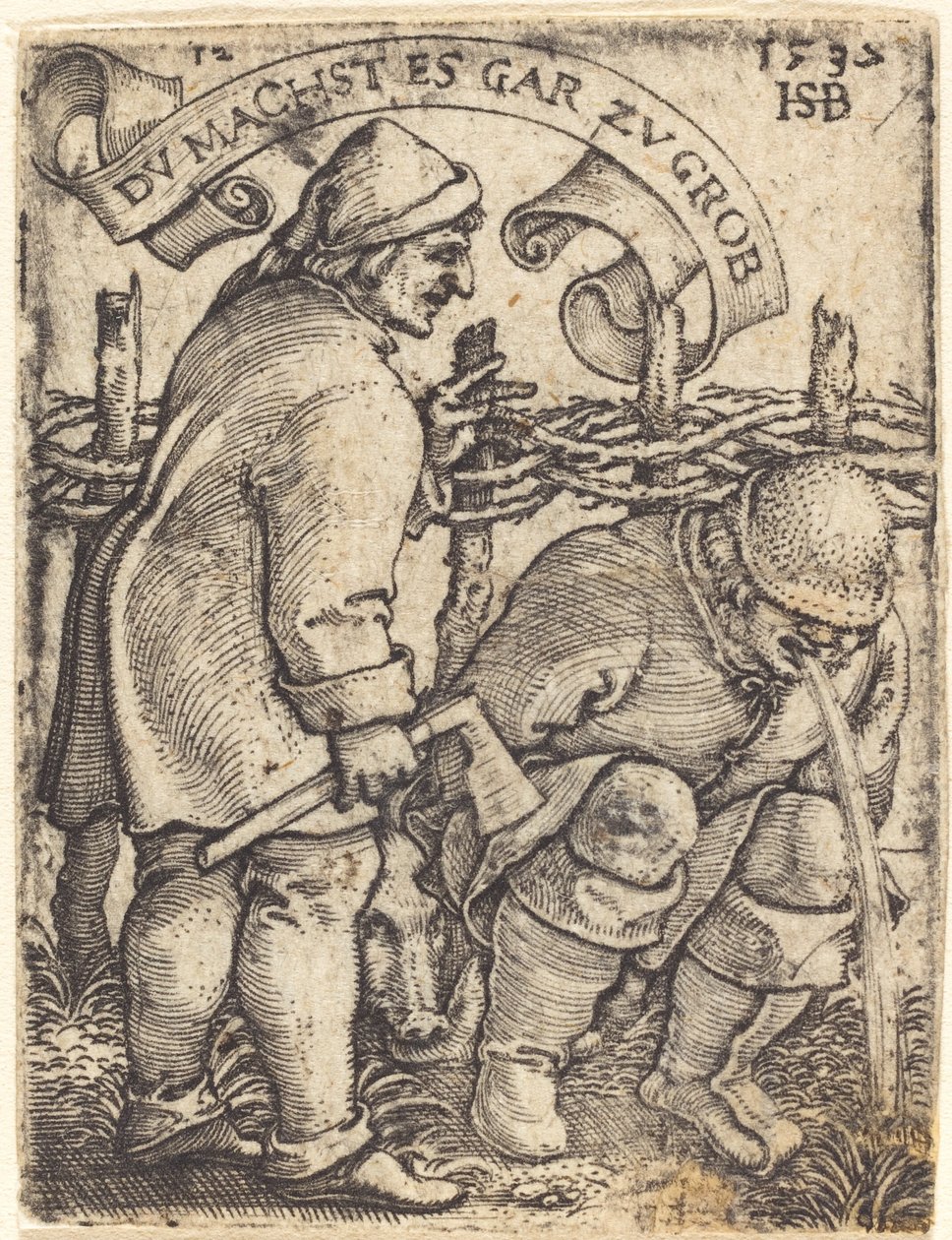 Kräkande bonde av Sebald Beham