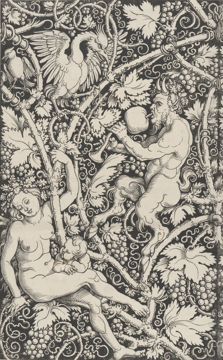 Tapeter med Satyrfamiljen, 1515. av Sebald Beham