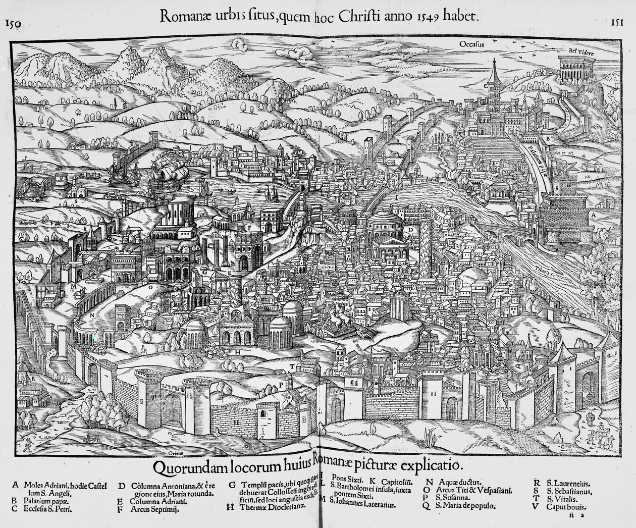 Staden Rom, ca 1550 av Sebastian Munster