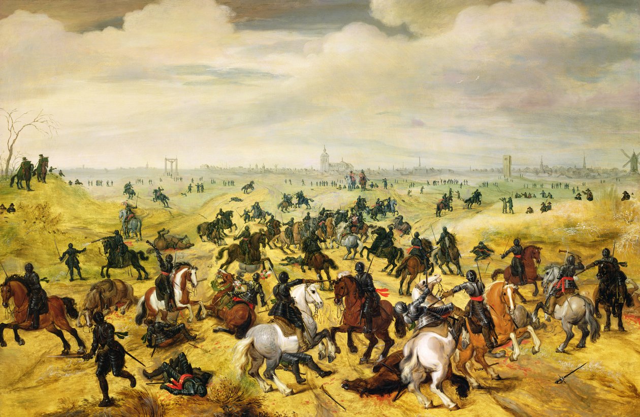 Slaget ved Leckerbeetje, 1600 (panel) (par 77047) svenske av Sebastian Vrancx