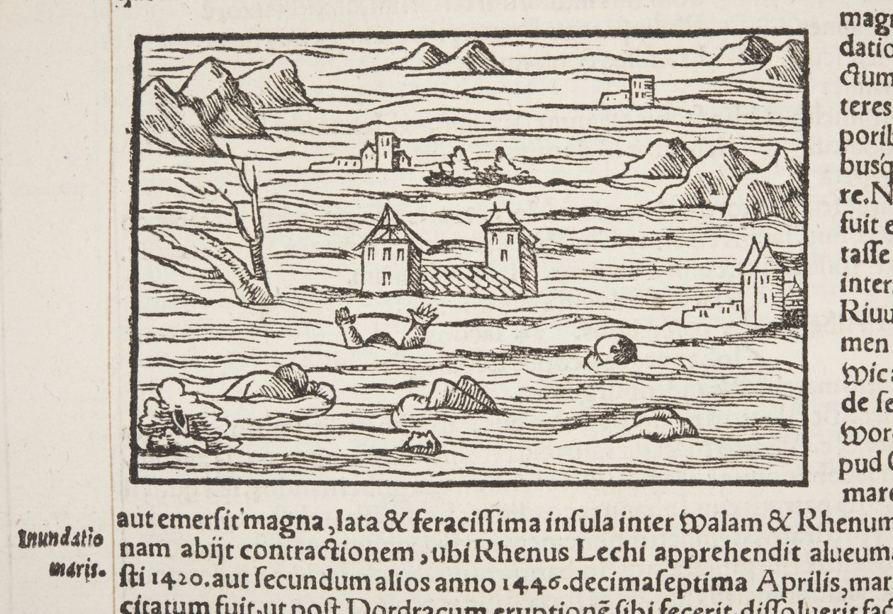 Cosmographia, detalj av Fol 516 av Sebastian Munster