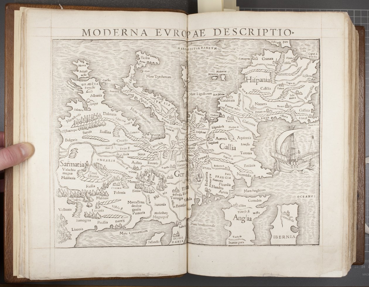 Europa, från Cosmographia, 1544 av Sebastian Munster