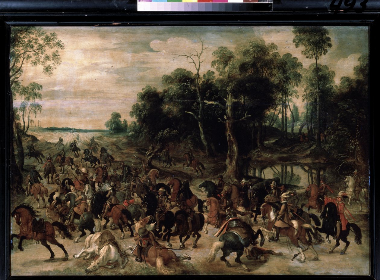 Kavalleriattack, ca 1615 (olja på trä) av Sebastian Vrancx