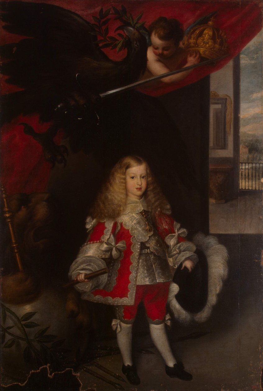 Porträtt av Karl II av Spanien som ett barn, 1667-1670 av Sebastian de Herrera Barnuevo