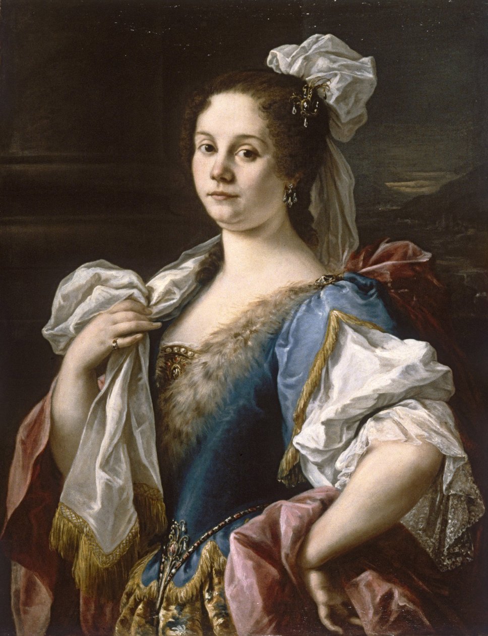 Porträtt av en adelsdam, ca 1750 av Sebastiano Ceccarini