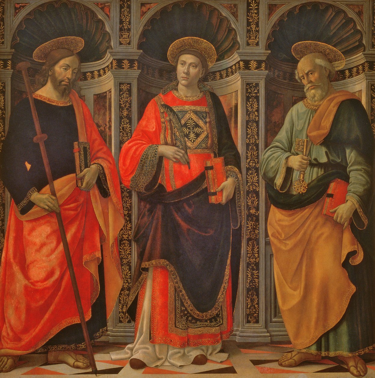 St. James, St. Stephen och St. Peter av Sebastiano Minardi