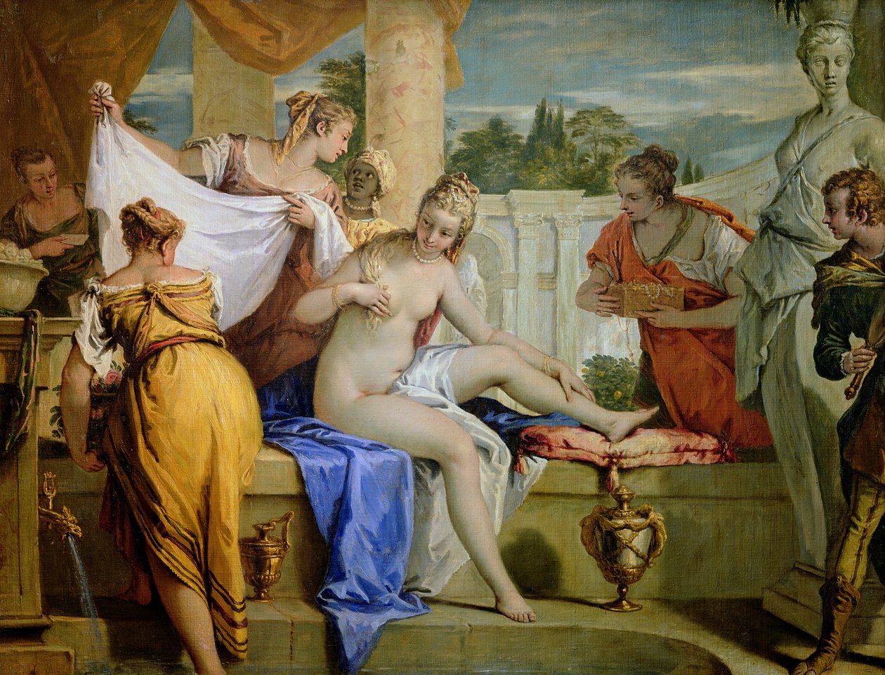 Bathsheba Bathing, ca 1725 av Sebastiano Ricci