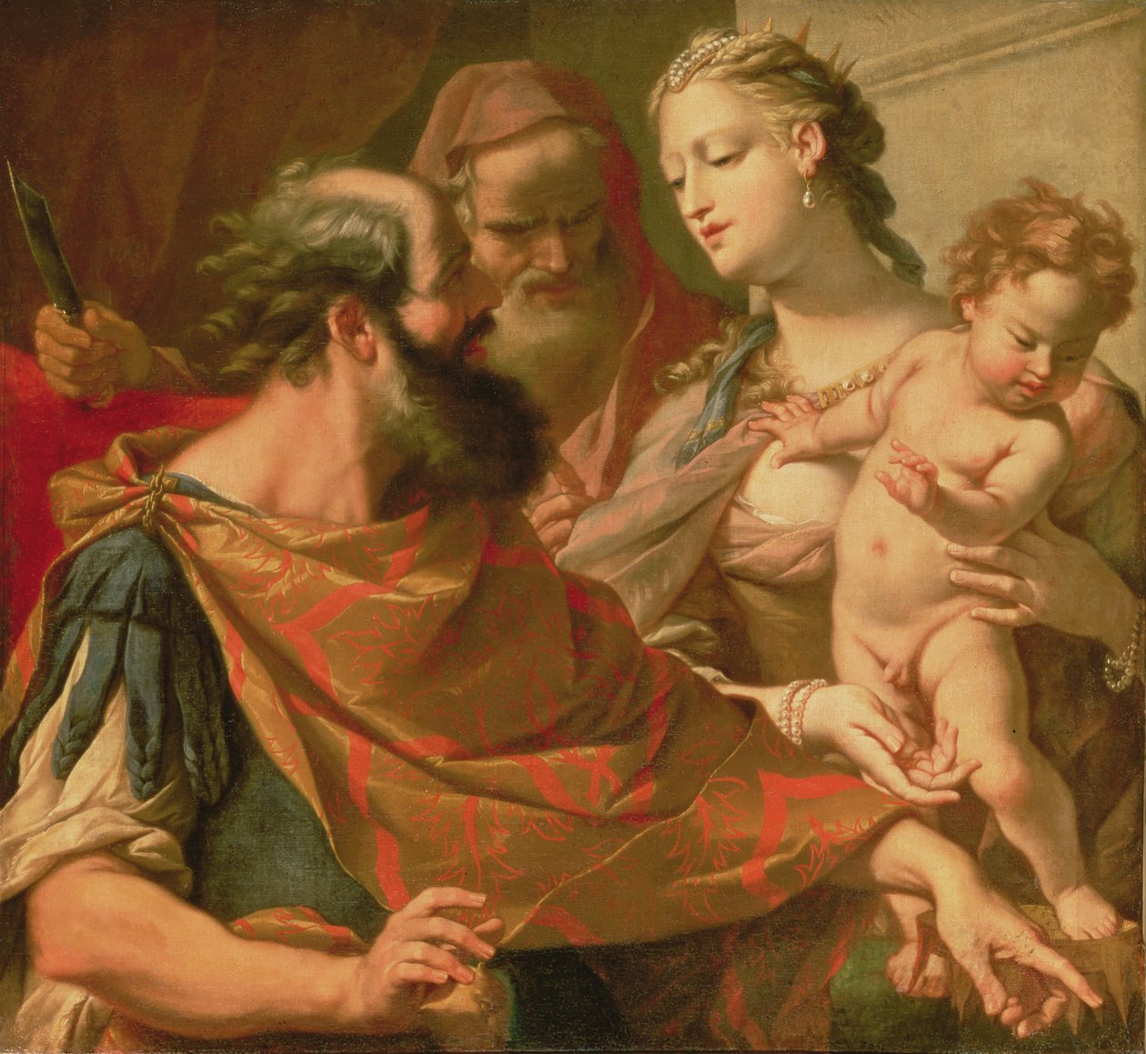 Moses trampar på faraos krona av Sebastiano Ricci