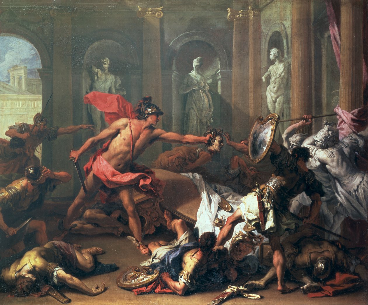 Perseus och Medusa av Sebastiano Ricci