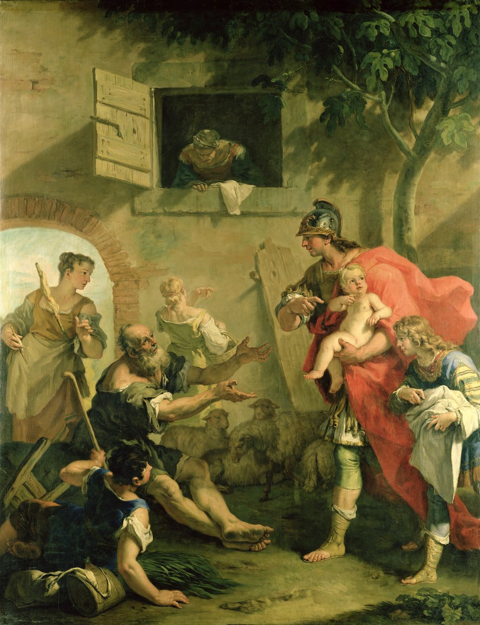 Spädbarnet Cyrus med herden av Sebastiano Ricci