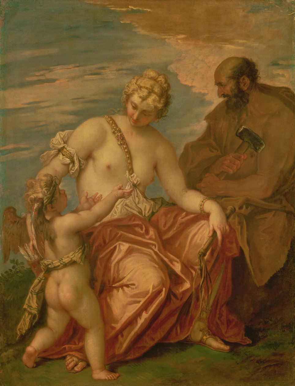 Venus, Vulkan och Amor, 1705-06 av Sebastiano Ricci