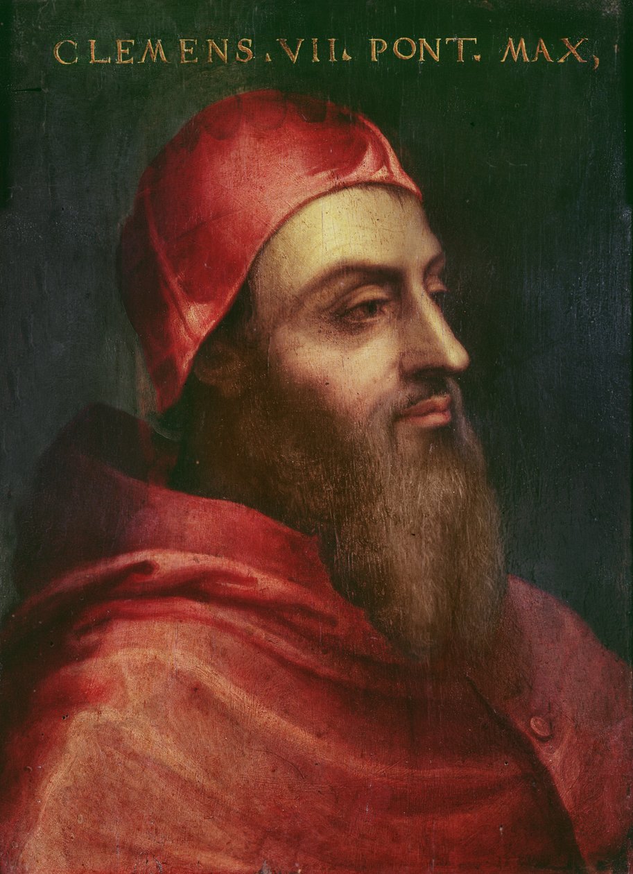 Porträtt av påven Clemens VII (Giulio di Giuliano de 