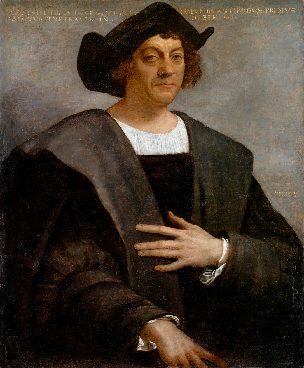 Porträtt av en man, sägs vara Christopher Columbus av Sebastiano del Piombo