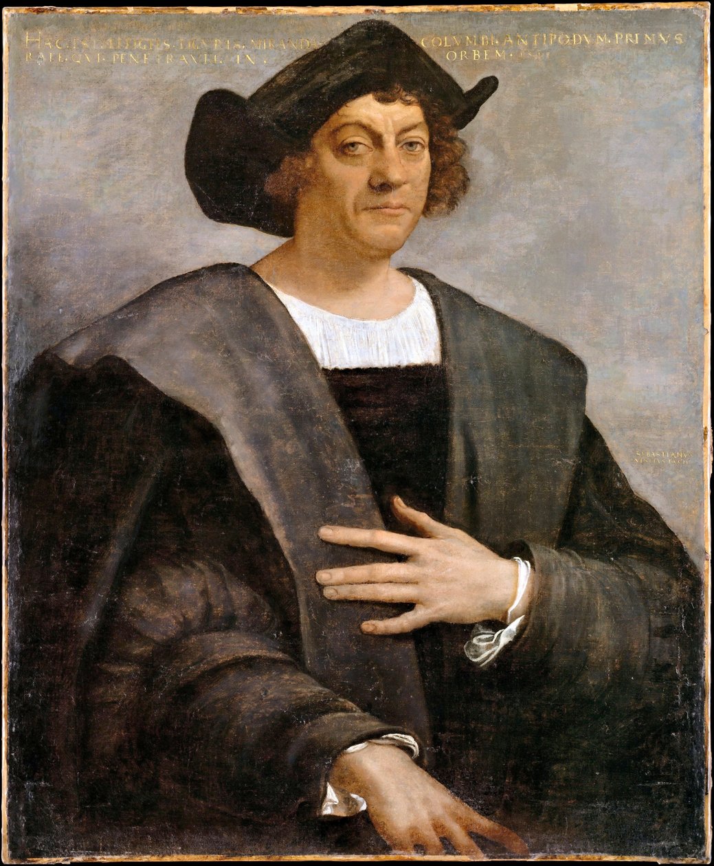 Porträtt av en man, sägs vara Christopher Columbus av Sebastiano del Piombo