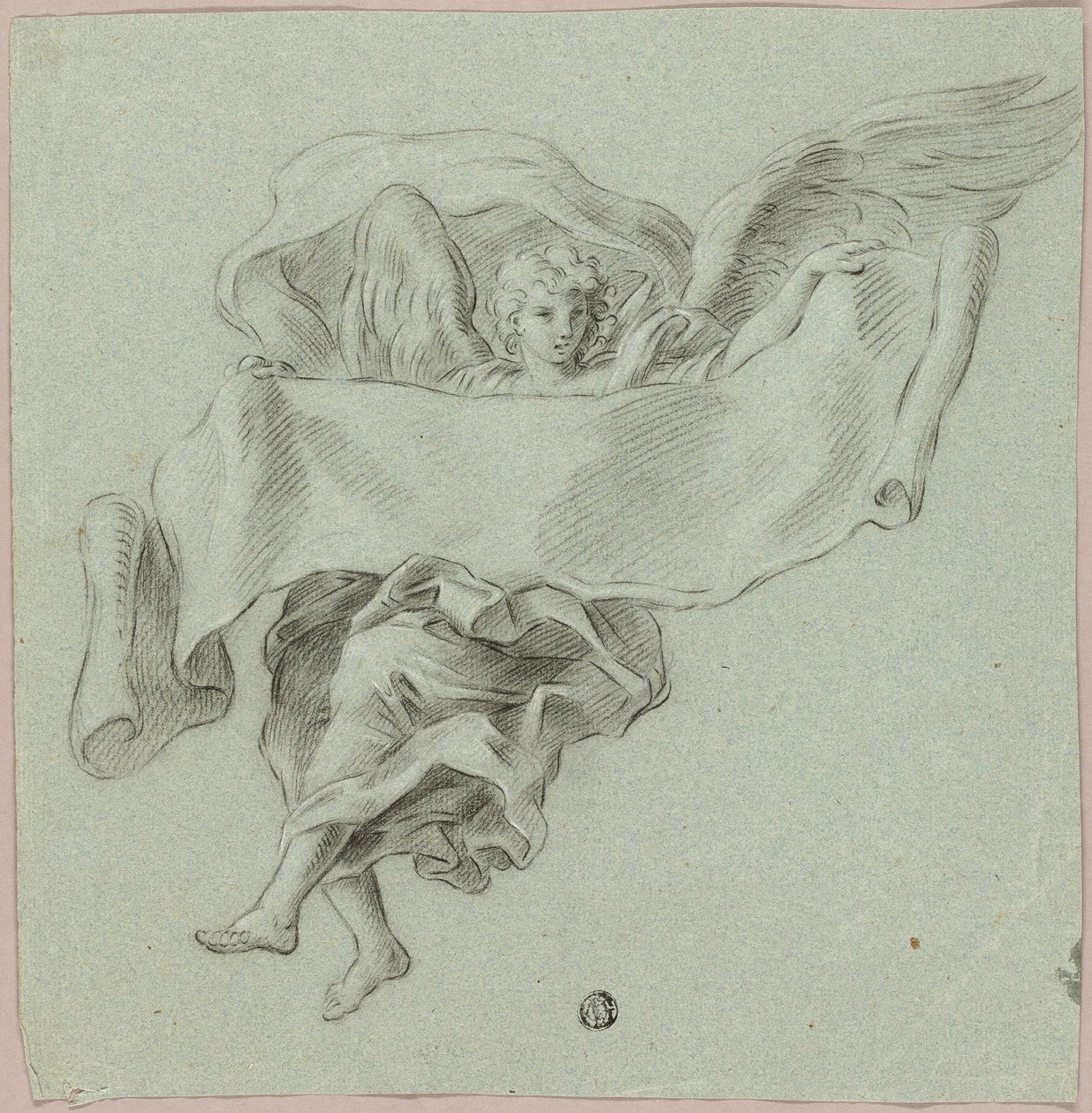 Ängel med Putti bärande föremål av Sebastiano Conca